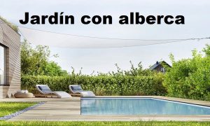 jardín con alberca